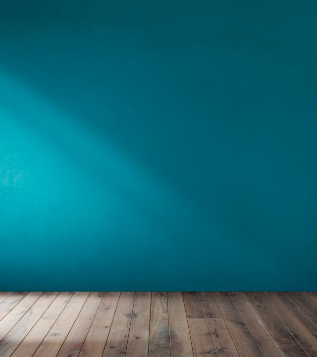 blue-wall-empty-room-with-wooden-floor